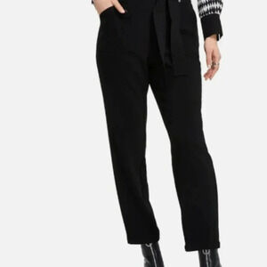 Bar III Woman's Belted Buttons Paper bag‎ Pants Med NWOT